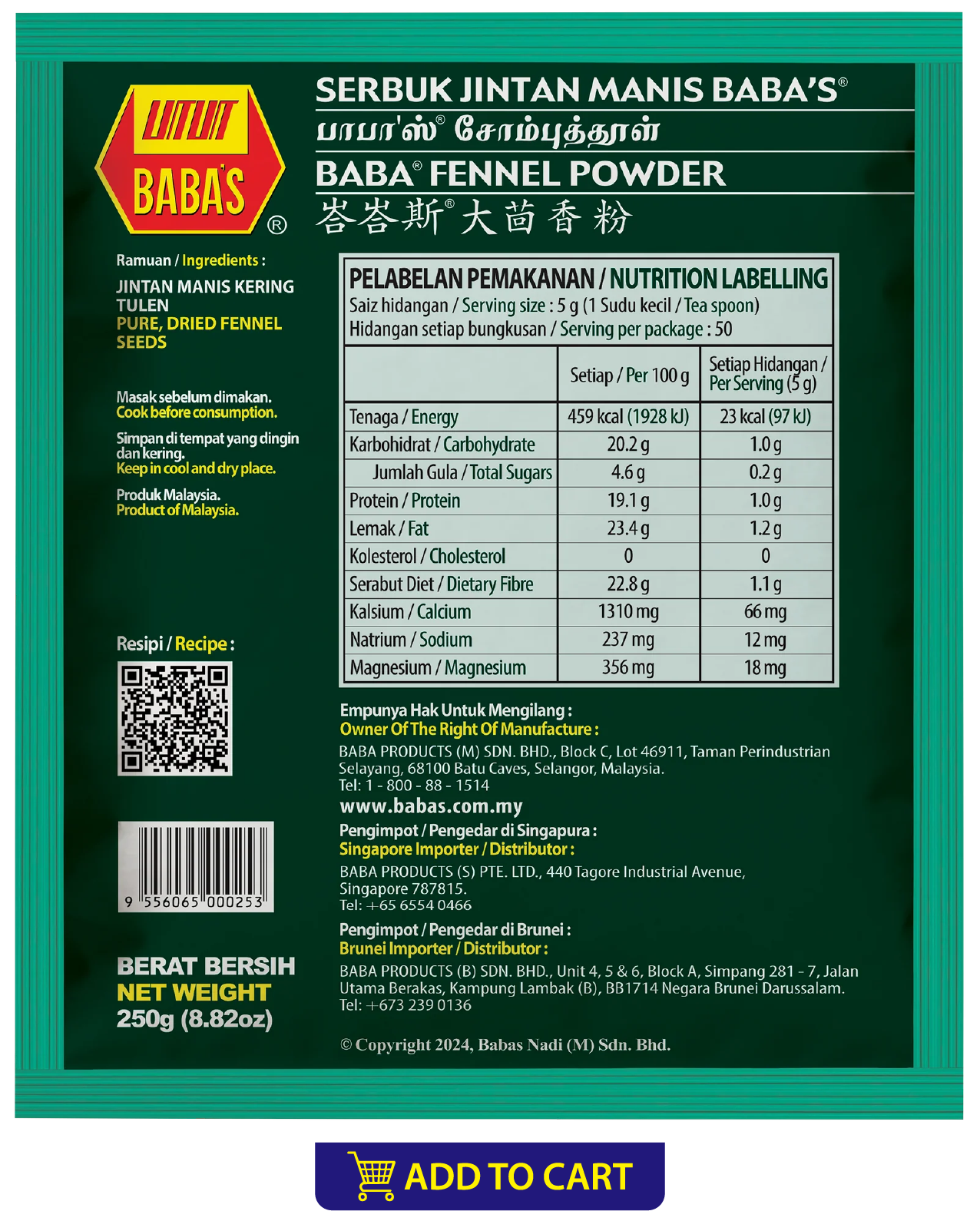 BABA'S FENNEL POWDER