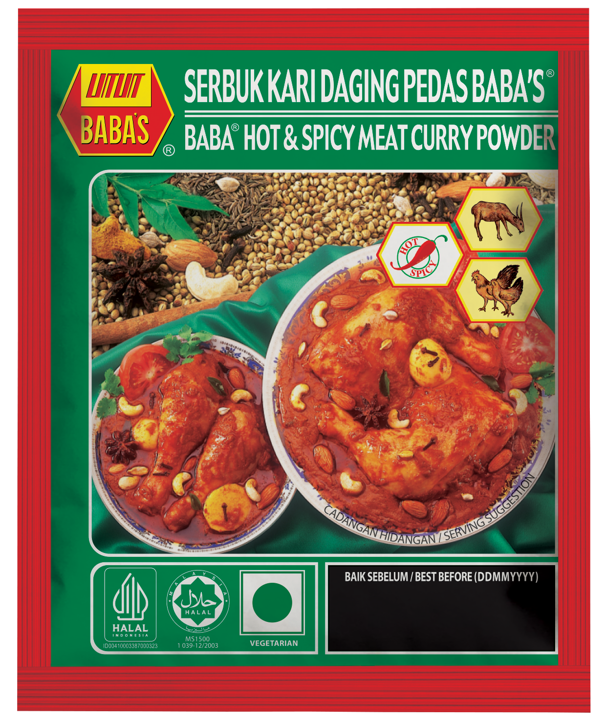 BABA'S HOT & SPICY MEAT CURRY POWDER
