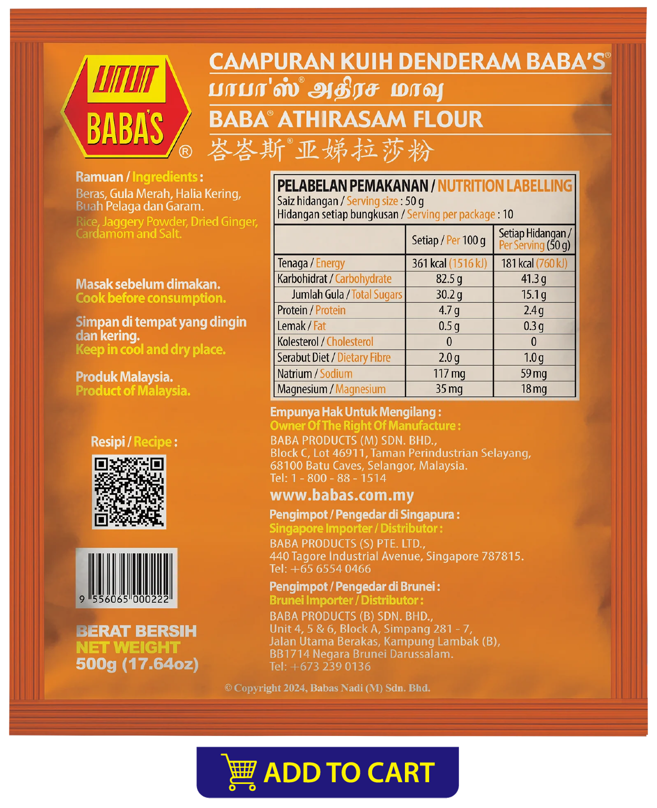 BABA'S ATHIRASAM FLOUR