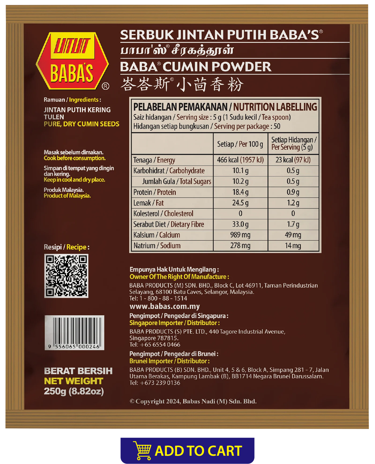 BABA'S CUMIN POWDER