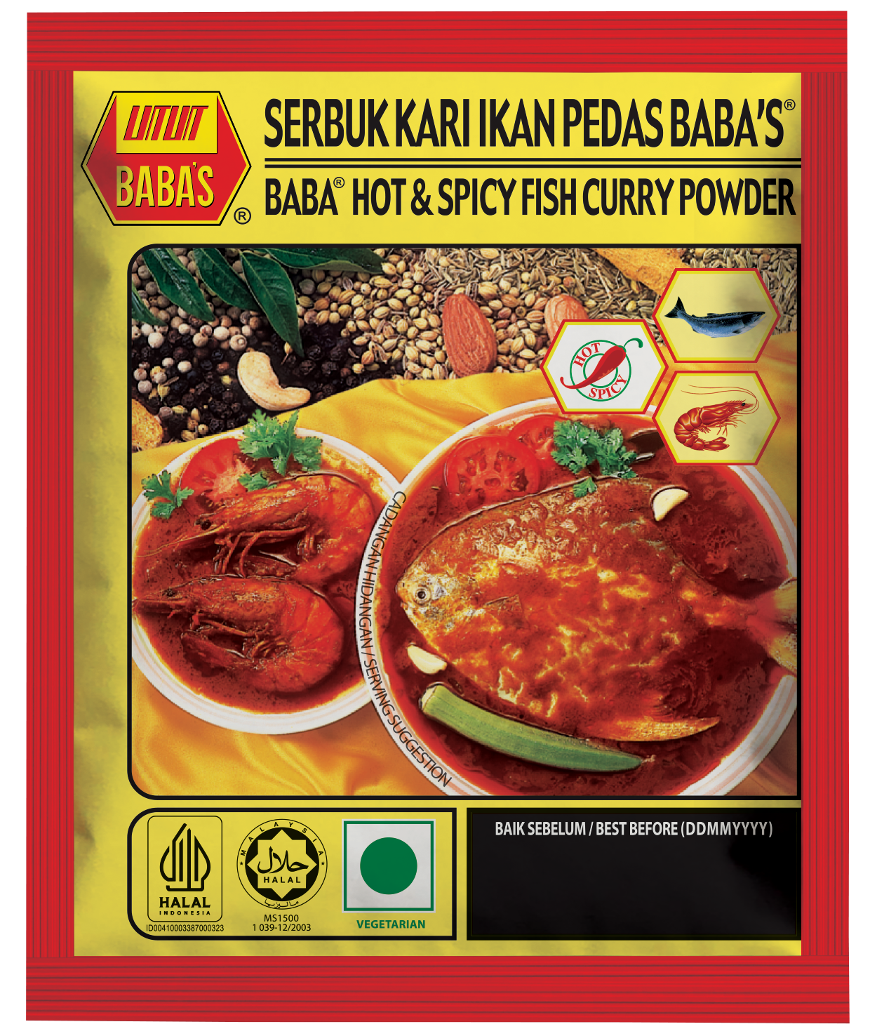 BABA'S HOT & SPICY FISH CURRY POWDER