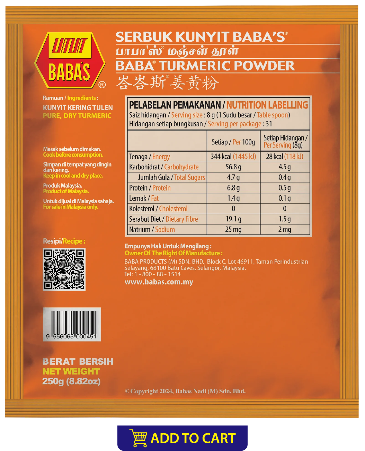 BABA'S TURMERIC POWDER